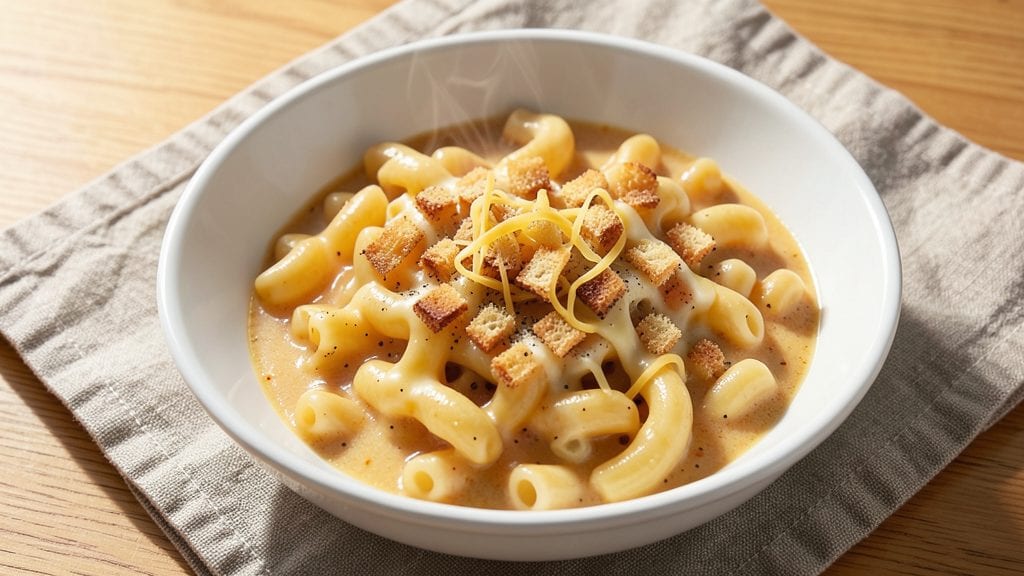 Campbell's Cheddar Soup Mac and Cheese Recipe: Velvety Broth-Braised Swirls With Crispy Herb Crown