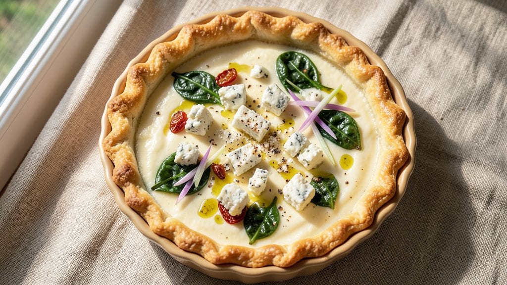 Feta Cheese Quiche Recipe: Flaky Crust and Tangy Melty Center