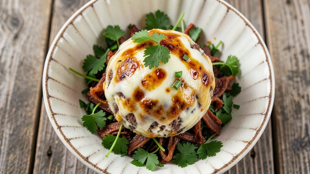 Old Fashioned Dried Beef Cheese Ball Recipe: Crunchy Herb Crown Over Tangy Pull-Apart Magic