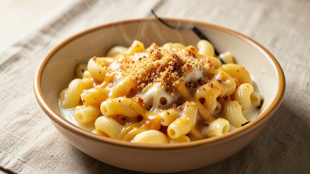 Panera Bread Macaroni and Cheese Copycat Recipe: Vanilla Bean Swirls and Buttery Crust Magic